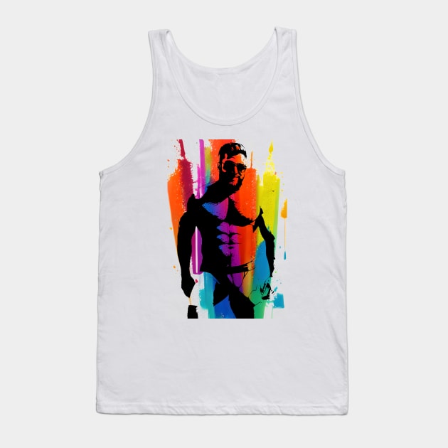 Ranbow splash bear with shades Tank Top by YasBro